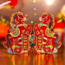 Set Decal 2 Ngựa Dán Cửa 3D Trang Trí Tết 2027 - Ngựa Độc Đáo Bính Ngọ Để Tăng Sức Hút 5