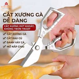 Kéo Cắt Xương Gà Chuyên Dụng – Thép Không Gỉ, Lực Cắt Mạnh, Đa Năng Nhà Bếp 5