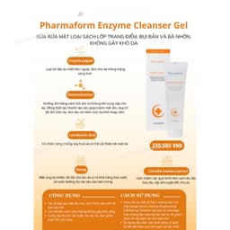 [Công ty] Sữa Rửa Mặt Pharmaform Enzyme Cleanser Gel Làm Sạch Da, Hỗ Trợ Tẩy Tế Bào Chết, Cấp Ẩm 150ml 3