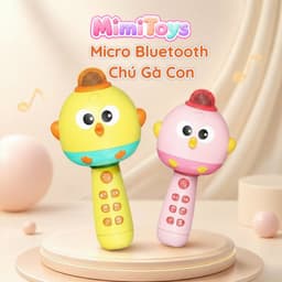 Micro Karaoke Hình Gà Con MimiToys - Loa Bluetooth Tiếng Việt Có Sạc Cho Bé Vui Hát 1