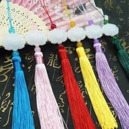 Dây Treo Tua Rua Hoa Sen gắn Ngọc - Tua Rua Cổ Phong Phụ Kiện Trang Trí Chụp Ảnh May Mắn Xinh Xắn 4