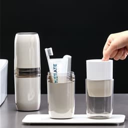 Cốc Đựng Bàn Chải 4in1 Tiện Lợi, Thích Hợp Đi Du Lịch 4