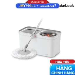 Bộ cây lau nhà LocknLock ETM440GRY xoay 360 độ có thùng vắt, 2 bông lau, hàng chính hãng - JoyMall 1