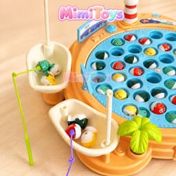 Bộ Đồ Chơi Câu Cá MimiToys 45 Con - Bàn Câu Cá Phát Nhạc Vui Nhộn Cho Bé Từ 2-6 Tuổi 3