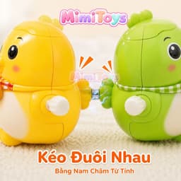 Set 4 Gà Con Vặn Cót MimiToys - Đồ Chơi Nam Châm Nối Đuôi Xoay 360 Độ Cho Bé 8
