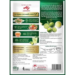 Chính Hảng Full VAT Nguyên Thùng 12 Gói Bột chanh “Ajinomoto” 400g/Gói 7