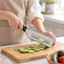 Dao thái lát rau củ quả dao bào lưỡi kép bắng thép không gỉ dụng cụ cắt mỏng bắp cải cà rốt VINBEO-[AL99] 6