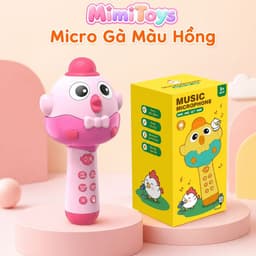 Micro Karaoke Hình Gà Con MimiToys - Loa Bluetooth Tiếng Việt Có Sạc Cho Bé Vui Hát 8