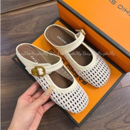 Giày Sục Rọ Đan Phối Khuy Hàng Cao Cấp - LT62 4