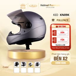 [Độc Quyền] Mũ Bảo Hiểm Fullface Siêu Nhẹ Kio KN09, Kính Dài Trắng Hạn Chế UV, Thông Gió Thoáng Khí 1