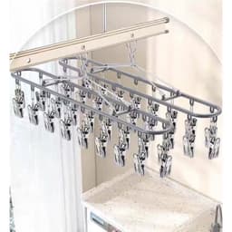 Móc Phơi Đồ 18 Kẹp Inox,Giá Treo Tất Đồ Lót Chống Gió Khóa Gài Tiết Kiệm Diện Tích - Móc phơi treo đồ đa năng Treo Tất 5