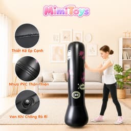 Bộ Đồ Chơi Đấm Bốc Boxing MimiToys Có Bơm Tặng Kèm - Trụ Boxing Vận Động Giải Trí Cho Bé 4