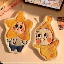Set 2 cái khăN lau tay nhung san hô bé má phính có móc treo tiện dụng, thấm hút tốt 3