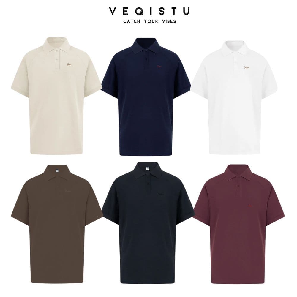 Áo Polo Nam Cotton 100% 280GSM Trơn Cao Cấp - Vải Dày Dặn Không Xù Lông - VEQISTU
