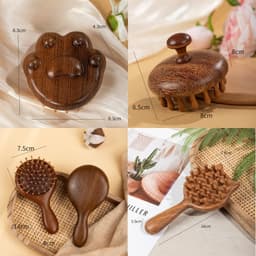 Lược Gỗ Đàn Hương Massage Đầu - Gỡ Rối, Chống Rụng Tóc, Giảm Đứt Gãy, Đệm Khí Đa Năng, Giúp Tóc Khỏe & Ngủ Ngon 9