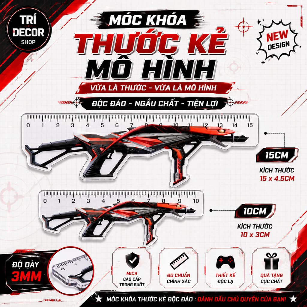 Mô hình Thước Kẻ FF Học Sinh - Sinh Viên 10CM - 15CM NLP shop