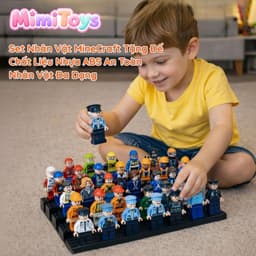 Combo 40 Mô Hình Lắp Ráp Mini Figure MimiToys Tặng Đế - Nhân Vật Hoạt Hình Minecraft Cho Bé 6