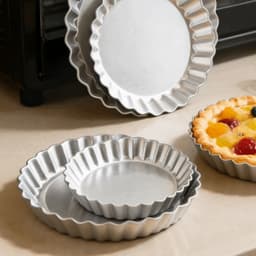 GAOSU Trứng Tart Khuôn, Chảo Nướng Bánh Pizza Chống Dính Nhôm, Máy Nướng Hình Tròn Có Thể Tái Sử Dụng Chịu Nhiệt Quiche Chảo Làm Bánh Ngọt 4