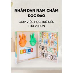 Bộ Sách Nam Châm Học Chữ & Số Cho Bé Từ 3 Tuổi - Ghép Chữ, Tính Toán Tiền Tiểu Học 6