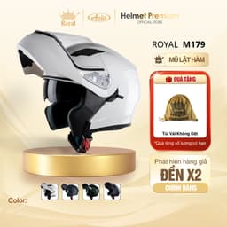[Full Màu] Mũ Bảo Hiểm Fullface Lật Hàm Royal M179 L/XL/XXL Thời Trang Đi Phượt Nam Nữ An Toàn 1