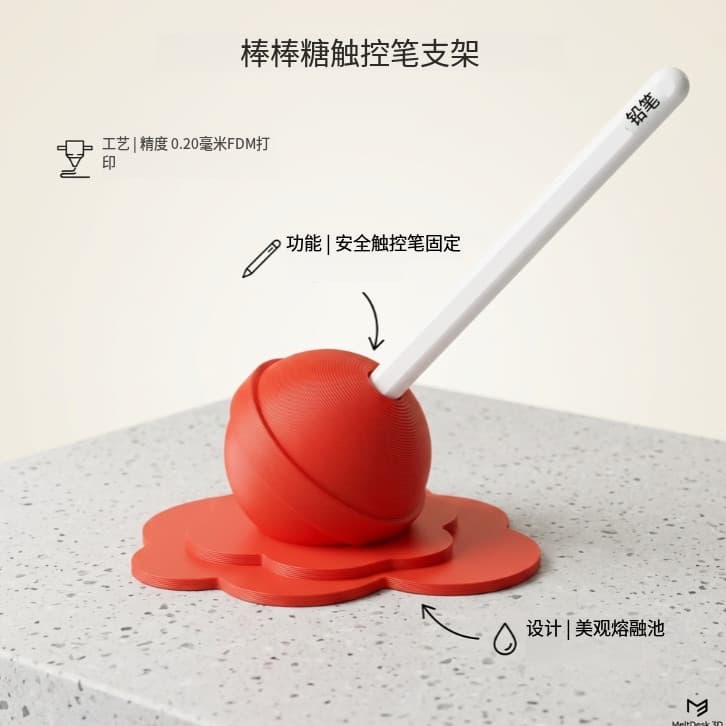 In 3D Nóng Chảy Lollipop Bút Sáng Tạo Nghệ Thuật Hiện Đại Trang Trí Máy Tính Để Bàn Văn Phòng Nhà Giải Nén Trang Trí Bảo Vệ Môi Trường PLA