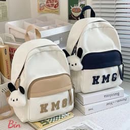 BaLo Kèm Móc Khóa Hình Gấu Cute Cho Bé, Màu Sắc Dễ Thương, Balo đi học, balo đi du lịch miễn phí vận chuyển 4