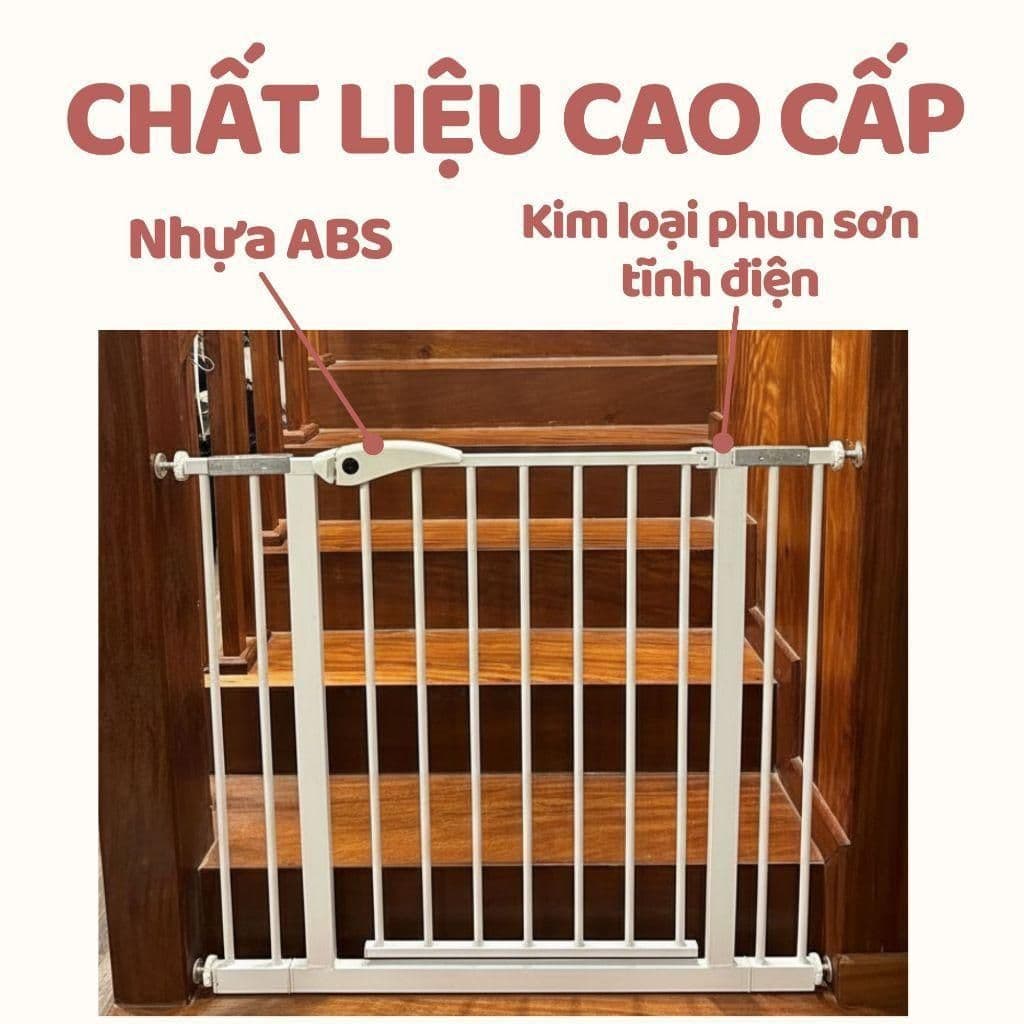 Thanh Chắn Cầu Thang - Thanh Chắn Cửa An Toàn Cho Bé - Không Khoan Đục Tường