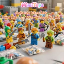 Combo 40 Mô Hình Lắp Ráp Mini Figure MimiToys Tặng Đế - Nhân Vật Hoạt Hình Minecraft Cho Bé 5