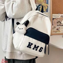 BaLo Kèm Móc Khóa Hình Gấu Cute Cho Bé, Màu Sắc Dễ Thương, Balo đi học, balo đi du lịch miễn phí vận chuyển 2