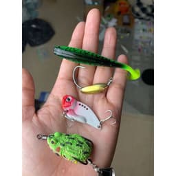 Bộ Mồi Câu Nước 3 Tầng - Nhái Hơi & Mồi Mềm, 5 Khóa Link Cá Sắt Shop Lure  Chất Lượng   DOCAU247 5