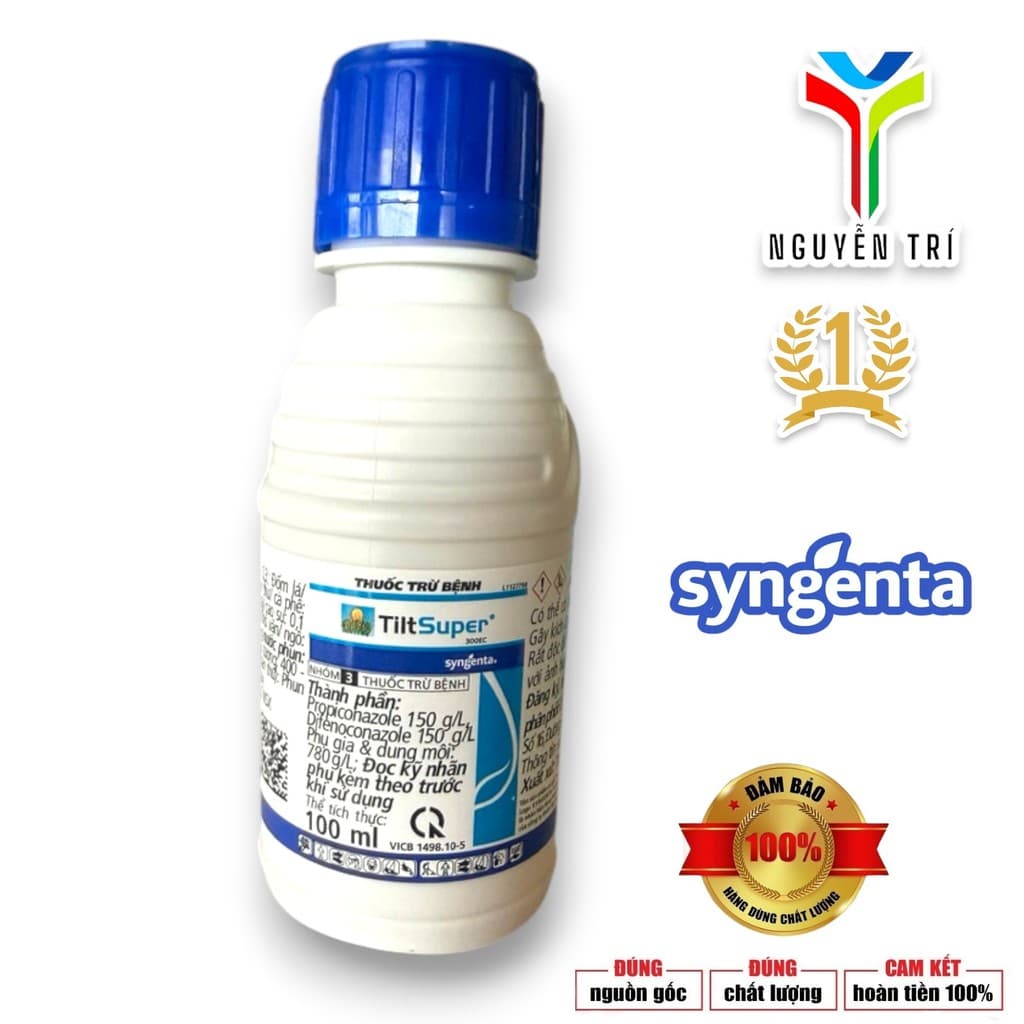 Thuốc Trừ Bệnh Tilt Super 300EC Syngenta (Chai 100ml) - Đặc Trị Lem Lép Hạt, Vàng Lá, Rỉ Sắt