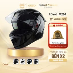 [Full Màu] Mũ Bảo Hiểm Fullface Royal M266 Chính Hãng - Nhựa ABS, 2 Kính, Trùm Đầu, Phong Cách 1