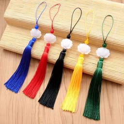 Dây Treo Tua Rua Hoa Sen gắn Ngọc - Tua Rua Cổ Phong Phụ Kiện Trang Trí Chụp Ảnh May Mắn Xinh Xắn 2
