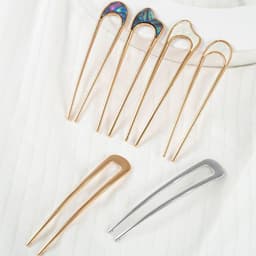 Trâm chữ U viền cong uốn phụ kiện cài tóc nữ xinh xắn cá tính 3