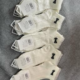 Sét 10 Đôi Tất Nơ Cổ Bèo Siêu Xinh Cho Phụ Nữ Thiết Kế Độc Đáo Phong Cách Thời Trang Màu Trắng Tinh Tế 6