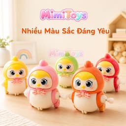 Set 4 Gà Con Vặn Cót MimiToys - Đồ Chơi Nam Châm Nối Đuôi Xoay 360 Độ Cho Bé 4