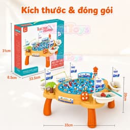 Bộ Đồ Chơi Câu Cá MimiToys 45 Con - Bàn Câu Cá Phát Nhạc Vui Nhộn Cho Bé Từ 2-6 Tuổi 8