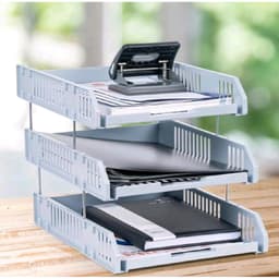 Khay hồ sơ 3 tầng Kioto đa năng, kệ đựng file tài liệu giúp bàn làm việc ngăn nắp gọn gàng, giá lưu trữ công văn giấy tờ 7