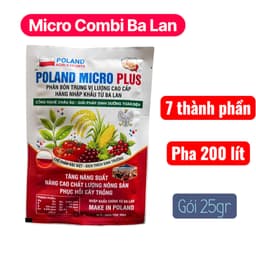 Micro Plus (Combi Mix) Nhập Khẩu Ba Lan - Gói 25g - Giúp Xanh Lá, Lớn Trái, Phục Hồi Cây Trồng 1