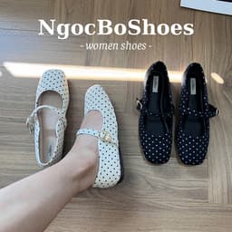 Giày Búp Bê - Giày Bệt Nữ Mary Jane Công Sở Chấm Bi Basic Thanh Lịch Nữ Tính Nhẹ Nhàng - N0038-Sona 5