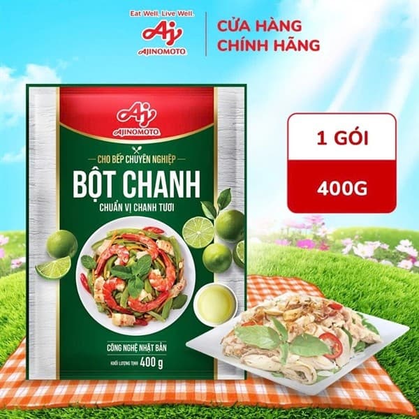 Chính Hảng Full VAT Nguyên Thùng 12 Gói Bột chanh “Ajinomoto” 400g/Gói