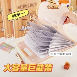 Túi đựng tài liệu 8 ngăn khổ A4 họa tiết chuột nước kute 35x24cm 2