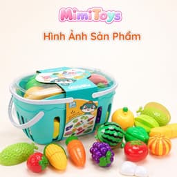 Set Hoa Quả Cắt Ghép MimiToys 30 Chi Tiết - Đồ Chơi Nhà Bếp Nhựa Cao Cấp Cho Bé 4
