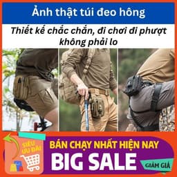 Túi đeo hông thắt lưng, túi đeo hông thể thao đựng điện thoại chống thấm, chắc chắn 5