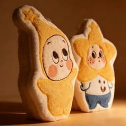 Set 2 cái khăN lau tay nhung san hô bé má phính có móc treo tiện dụng, thấm hút tốt 9