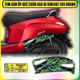 Tem dán xe evo grand tem dán gác chân sau evo tem nhựa nhám 6