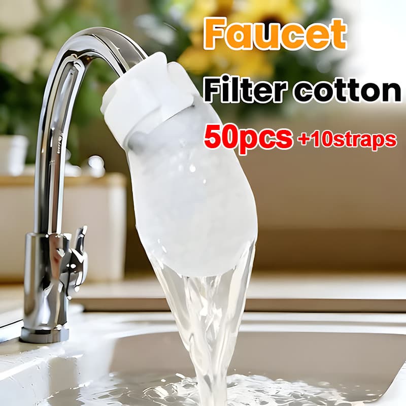 10 / 20 / 50 Cái Bộ Lọc Vòi Cotton, Đa Năng Với Bộ Lọc Vòi T-strap, Túi Lọc Nước Máy Chống Bắn Dày