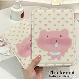 Heo con buồn trái tim, gương trang điểm gấp chất liệu bền đẹp, kiểu dáng thời trang  5