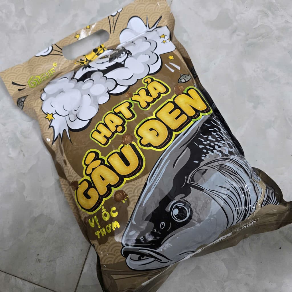 HẠT XẢ MỒI CÂU CÁ GUF GẤU ĐEN VỊ ỐC THƠM, VỊ HOA QUẢ, VỊ KEM TÚI 1.500G HÀNG CHÍNH HÃNG