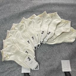 Sét 10 Đôi Tất Nơ Cổ Bèo Siêu Xinh Cho Phụ Nữ Thiết Kế Độc Đáo Phong Cách Thời Trang Màu Trắng Tinh Tế 7